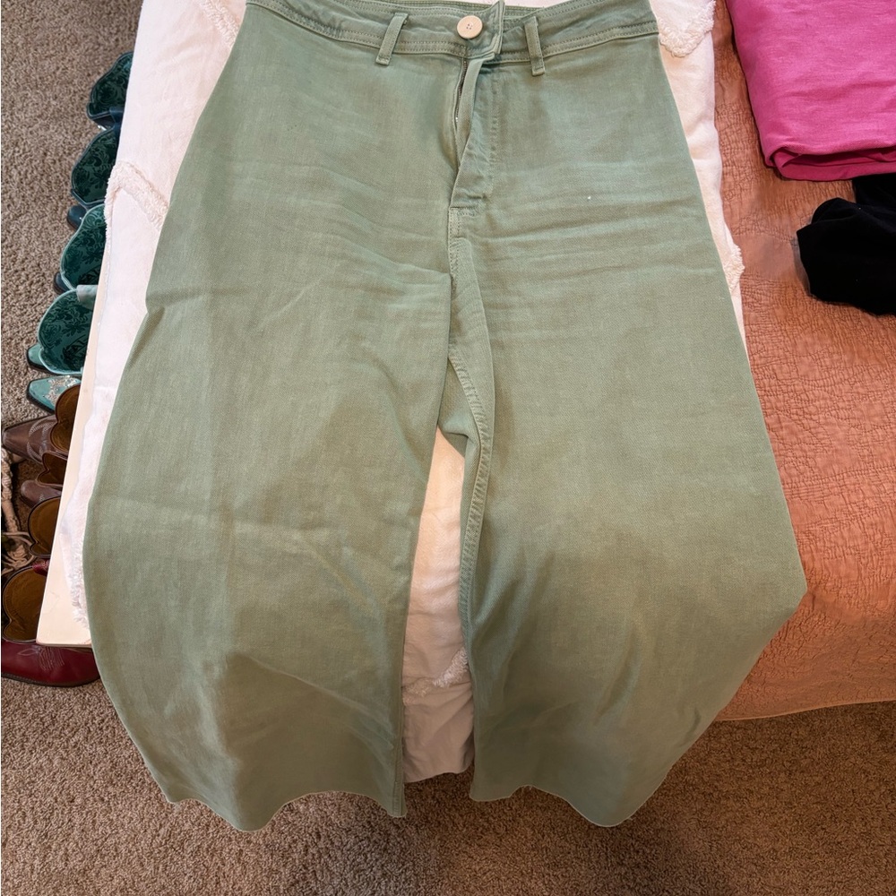 Green wide legs, Zara pants